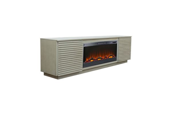 Stardust 89 inch Fireplace TV Stand - Sandstone