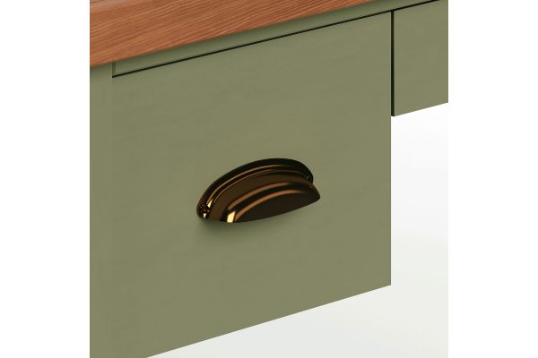 Vineyard 53 inch Writing Desk - Sage Green and Fruitwood