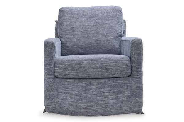 Nenana Next-Gen Nuvella Swivel Glider Accent Chair - Denim