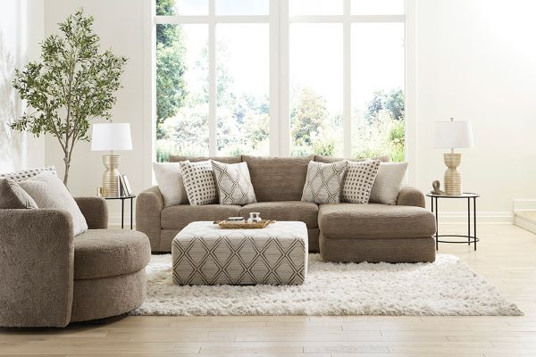 Haven Cocoa 2-Piece Sectional with Right Arm Facing Chaise