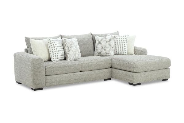 Haven Dove 2-Piece Sectional with Right Arm Facing Chaise
