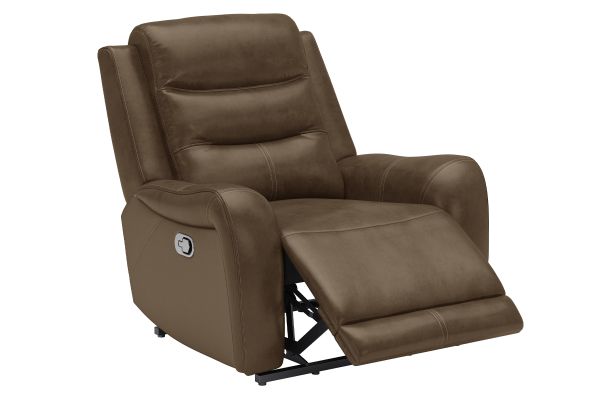 Bryant Brown Leather Dual Power Recliner