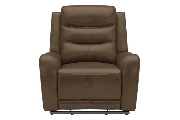 Bryant Brown Leather Dual Power Recliner