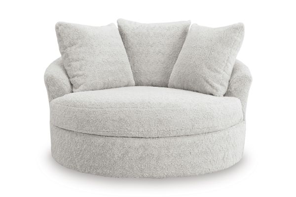 Cuddle Plush Oversized Swivel Accent Chair