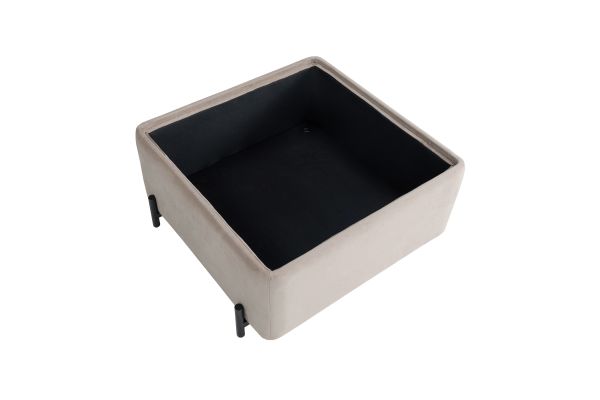 Kiley Large Storage Ottoman - Taupe