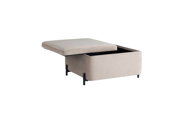 Kiley Large Storage Ottoman - Taupe