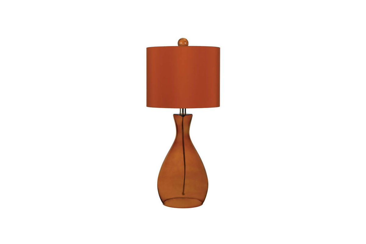 Glass Table Lamp Orange at GardnerWhite
