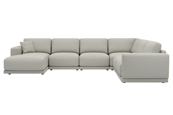 Cove Flax 5-Piece Sectional with Left Arm Facing Chaise by Floyd Home