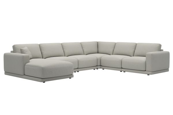 Cove Flax 5-Piece Sectional with Left Arm Facing Chaise by Floyd Home