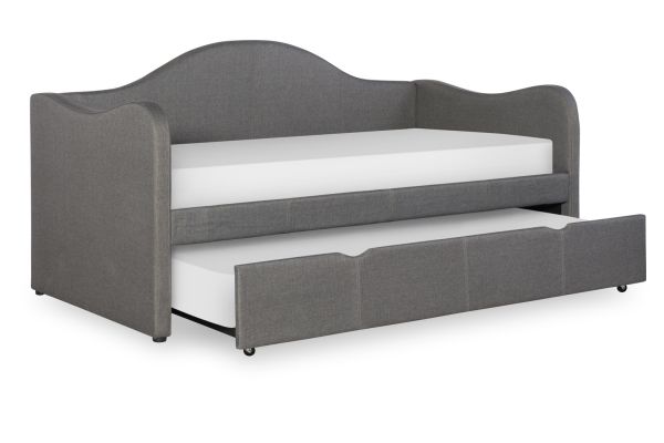 Linon Upholstered Grey Day Bed