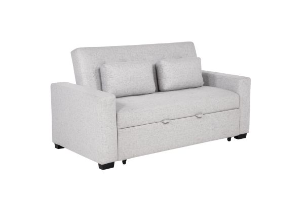 Vaughn Full Size Pull Out Sofa Bed Grey