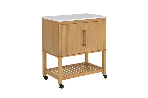 Poppy Natural Kitchen Cart