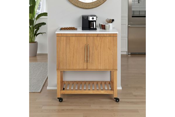 Poppy Natural Kitchen Cart