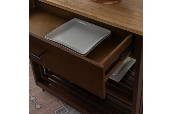 Giovanna Brown Kitchen Cart