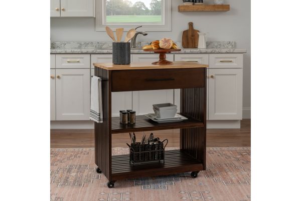 Giovanna Brown Kitchen Cart