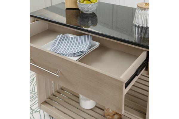 Giovanna Grey Kitchen Cart