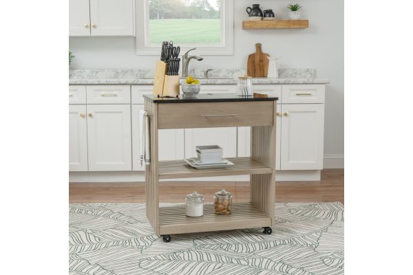 Giovanna Grey Kitchen Cart