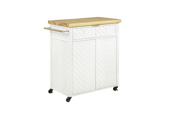 Lia White Kitchen Cart