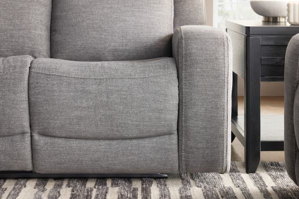 Summit Grey Dual Power Reclining Sofa