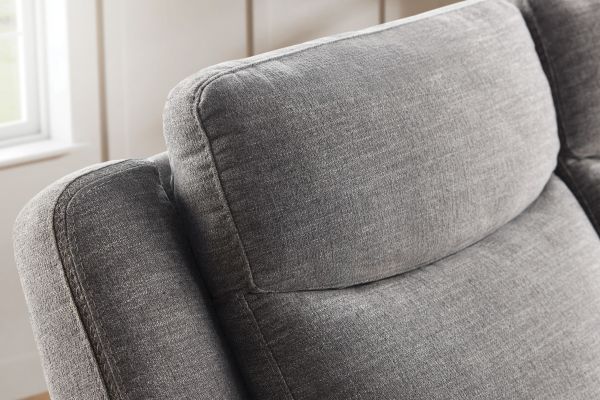 Summit Grey Dual Power Reclining Console Loveseat