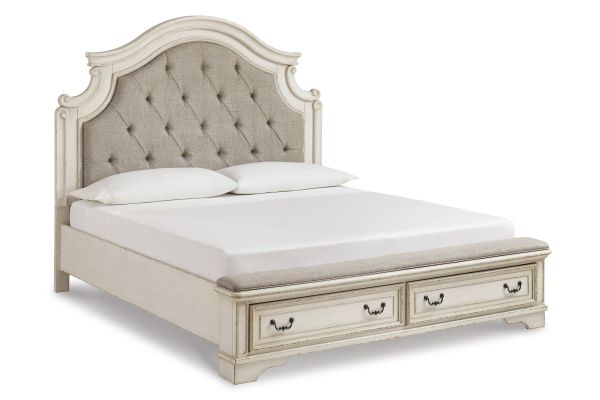 Realyn King Upholstered Storage Bed