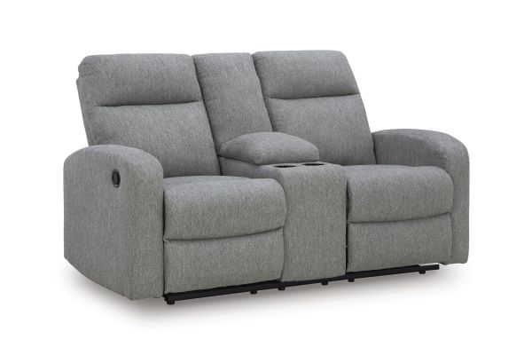 Gauntlet Reclining Loveseat with Console