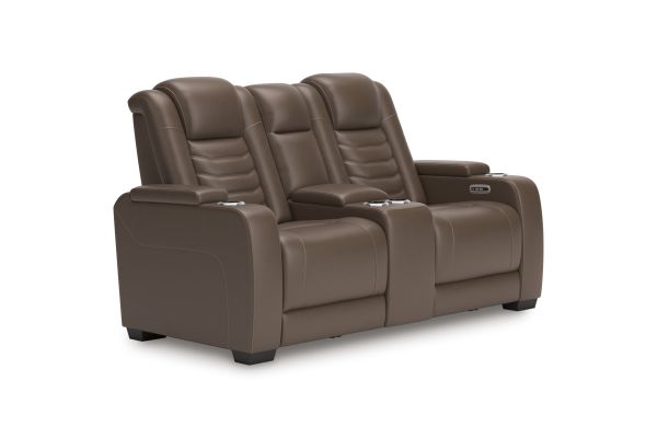 High Impact Power Reclining Loveseat with Console