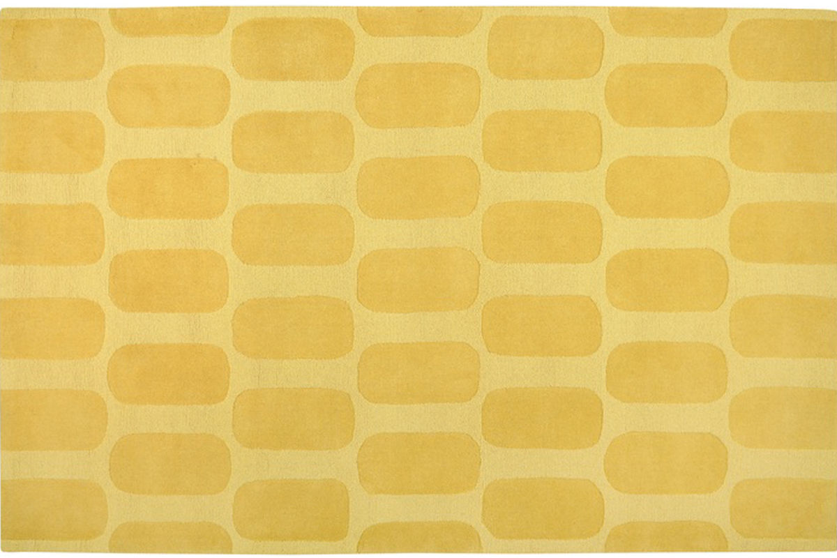 5X8 Platoon Yellow Dots Rug at GardnerWhite