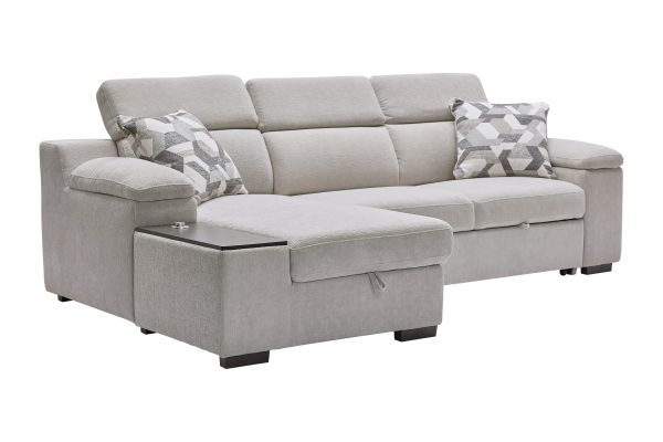 Lounge 2-Piece Sleeper Sectional with Left Arm Facing Storage Chaise