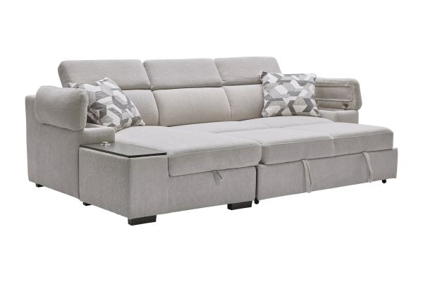 Lounge 2-Piece Sleeper Sectional with Left Arm Facing Storage Chaise