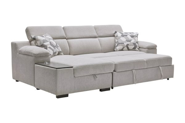 Lounge 2-Piece Sleeper Sectional with Left Arm Facing Storage Chaise
