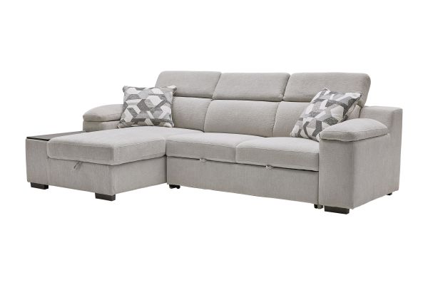 Lounge 2-Piece Sleeper Sectional with Left Arm Facing Storage Chaise