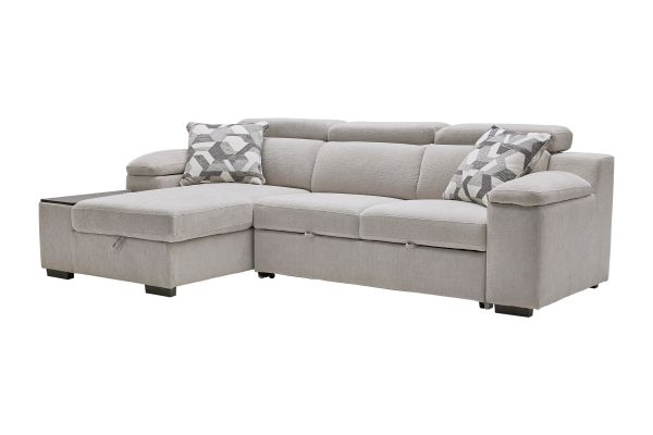 Lounge 2-Piece Sleeper Sectional with Left Arm Facing Storage Chaise
