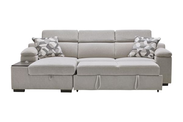 Lounge 2-Piece Sleeper Sectional with Left Arm Facing Storage Chaise
