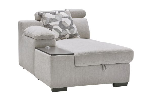 Lounge 2-Piece Sleeper Sectional with Left Arm Facing Storage Chaise