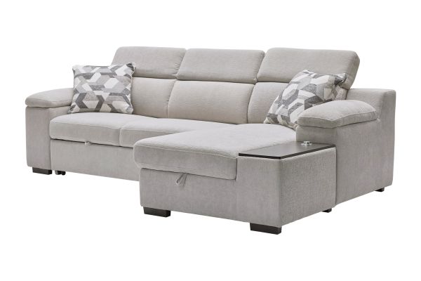 Lounge 2-Piece Sleeper Sectional with Right Arm Facing Storage Chaise