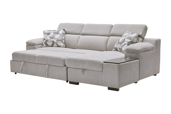 Lounge 2-Piece Sleeper Sectional with Right Arm Facing Storage Chaise