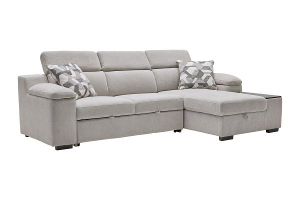 Lounge 2-Piece Sleeper Sectional with Right Arm Facing Storage Chaise