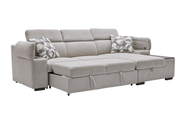 Lounge 2-Piece Sleeper Sectional with Right Arm Facing Storage Chaise