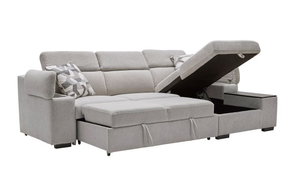 Lounge 2-Piece Sleeper Sectional with Right Arm Facing Storage Chaise