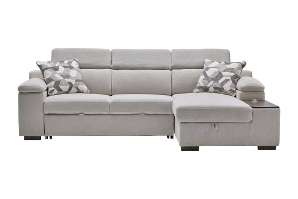Lounge 2-Piece Sleeper Sectional with Right Arm Facing Storage Chaise