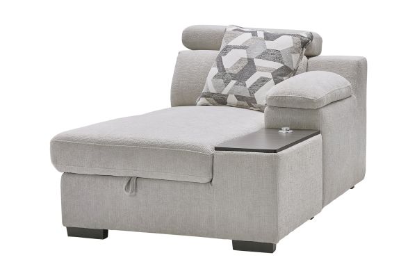 Lounge 2-Piece Sleeper Sectional with Right Arm Facing Storage Chaise