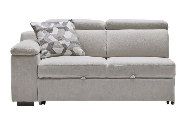 Lounge 2-Piece Sleeper Sectional with Right Arm Facing Storage Chaise