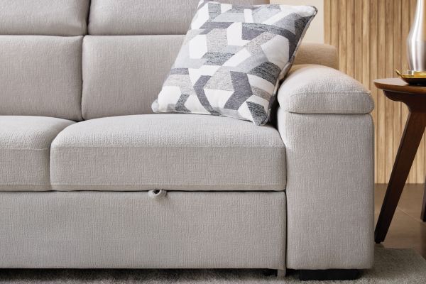 Lounge 2-Piece Sleeper Sectional with Left Arm Facing Storage Chaise