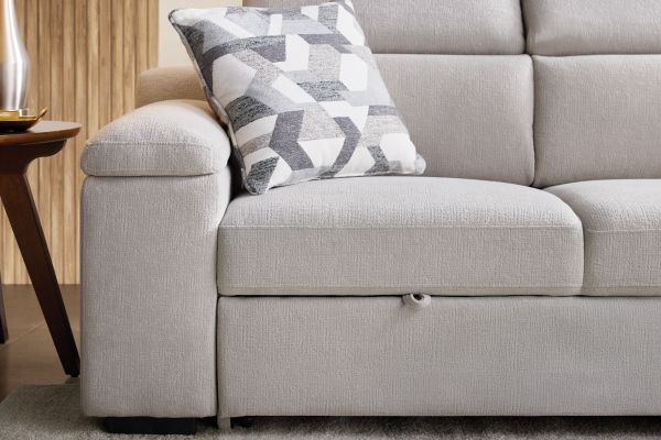 Lounge 2-Piece Sleeper Sectional with Right Arm Facing Storage Chaise