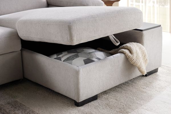 Lounge 2-Piece Sleeper Sectional with Right Arm Facing Storage Chaise