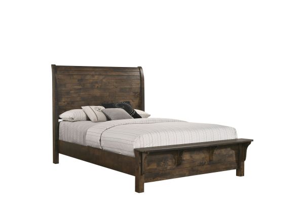 Blue Ridge Queen Panel Bed - Rustic Gray