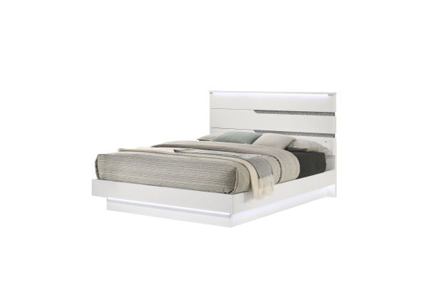 Paradox California King Platform Bed - White