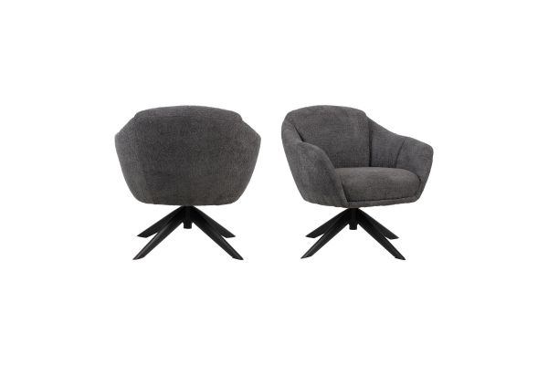Fleming Boucle Swivel Lounge Chair (Set of 2) - Gray