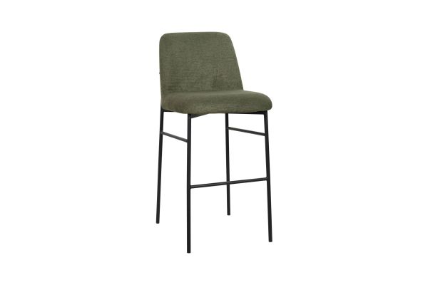 Erik Bar Chair with Black Metal Frame (Set of 6) - Green